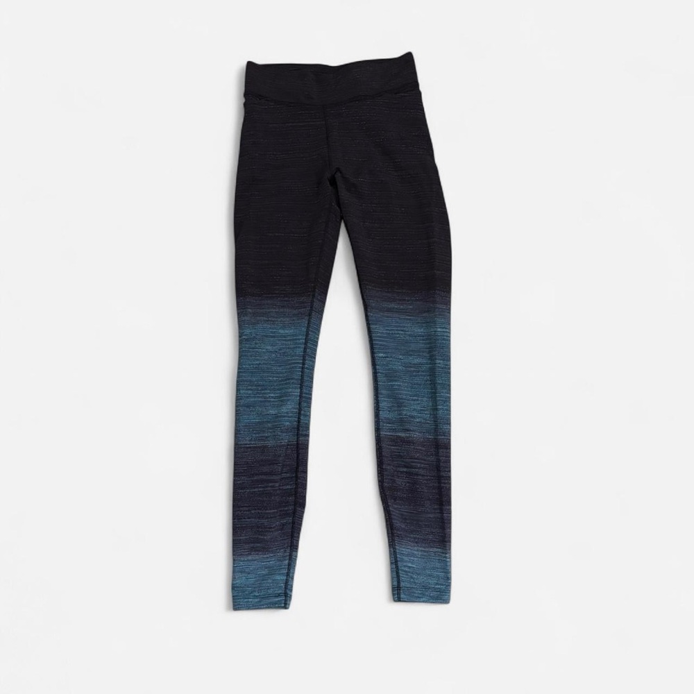 Lululemon the Lab Ombre Leggings Black Teal | Size 6